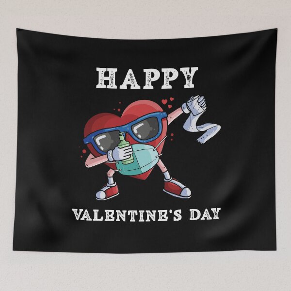 Artikelvorschau, Glücklicher Valentinstag 2021 Tupfen Herz in einer Maske entworfen und verkauft von Mytoonsquad.