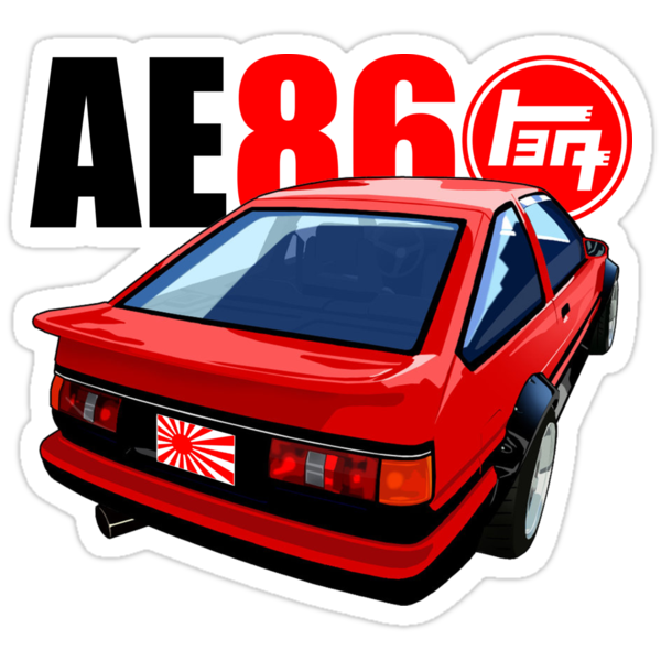 Ae86 Corolla Jdm Style Stickers By Bstairmand Redbubble