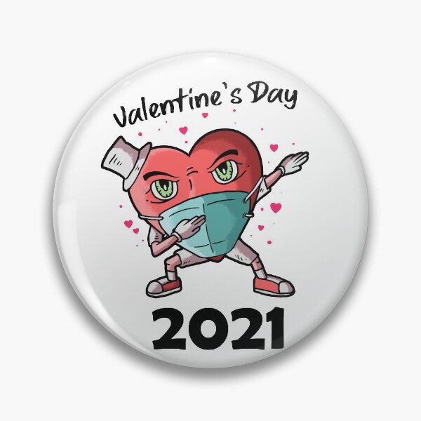 Artikelvorschau, Glücklicher Valentinstag 2021 Tupfen Herz in einer Maske entworfen und verkauft von Mytoonsquad.