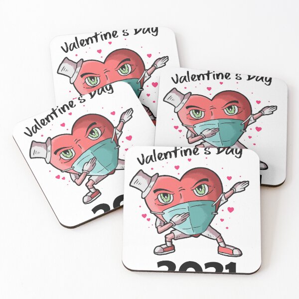 Artikelvorschau, Glücklicher Valentinstag 2021 Tupfen Herz in einer Maske entworfen und verkauft von Mytoonsquad.