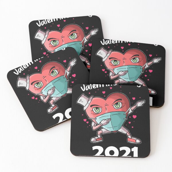 Artikelvorschau, Glücklicher Valentinstag 2021 Tupfen Herz in einer Maske entworfen und verkauft von Mytoonsquad.