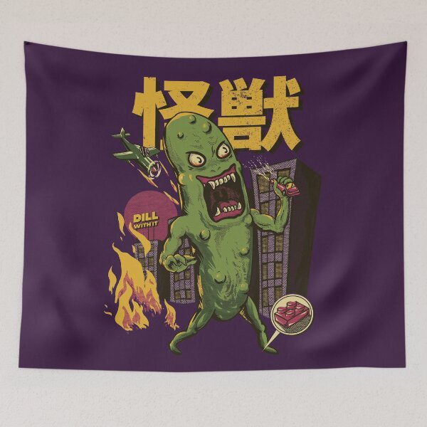 Item preview, Dill with It - Kaiju Pickle got in Trouble | Japanese Giant Monster | Kaijuism | Yōkai | Tokusatsu | Movies | Pickle Love | Cucumber Lover | Kinda Big Dill | Digistickie designed and sold by Any Color Designs.