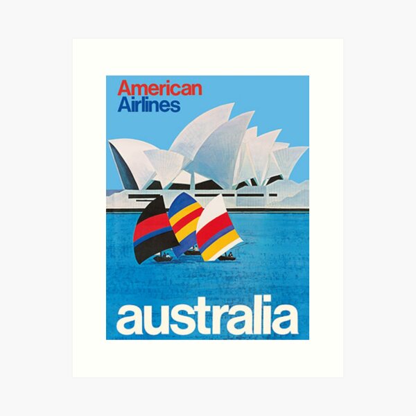 Item preview, Vintage Australia - American Airlines poster designed and sold by heymate.