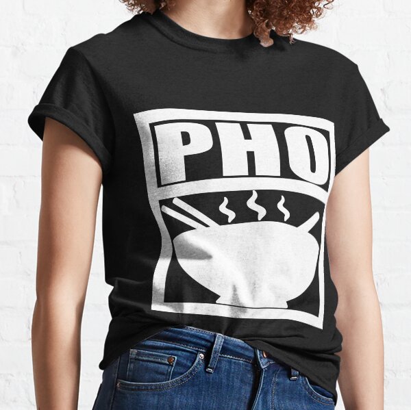 Pho White print Classic T-Shirt