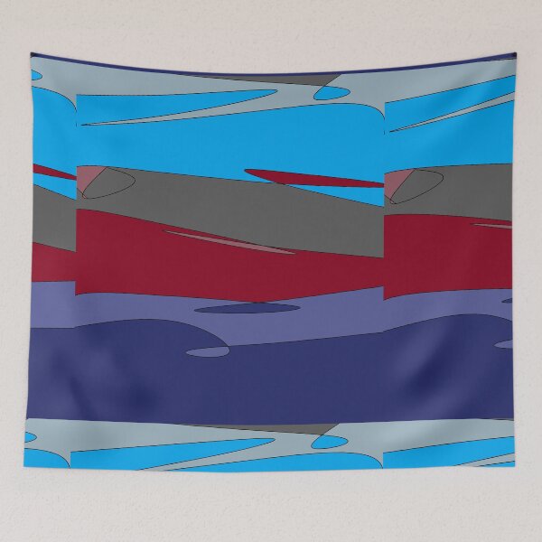 Item preview, Abstract Multi Color Blue Purple Grays designed and sold by DesignsByMuriel.