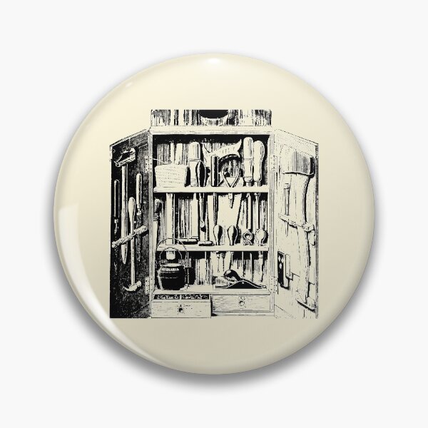 Item preview, Vintage Antique Toolbox  Illustration 1 designed and sold by LookSharpish.