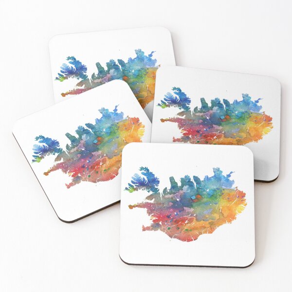 Item preview, Iceland Map Watercolor by Zouzounio Art designed and sold by zouzounioart.