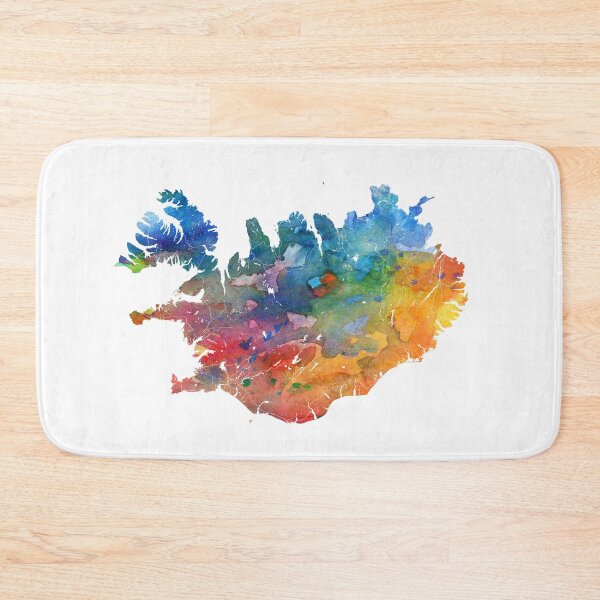 Item preview, Iceland Map Watercolor by Zouzounio Art designed and sold by zouzounioart.