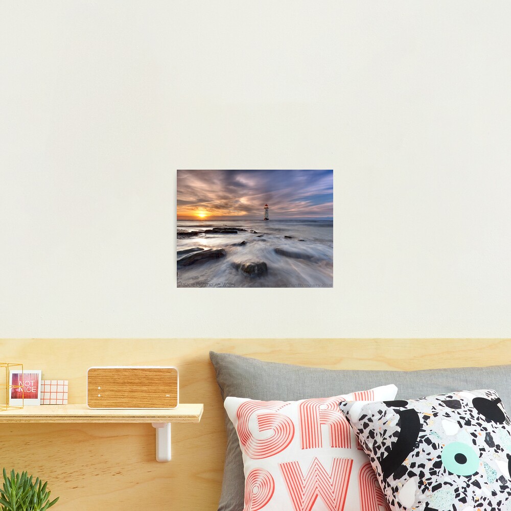 Lighthouse sunset Photographic Print
