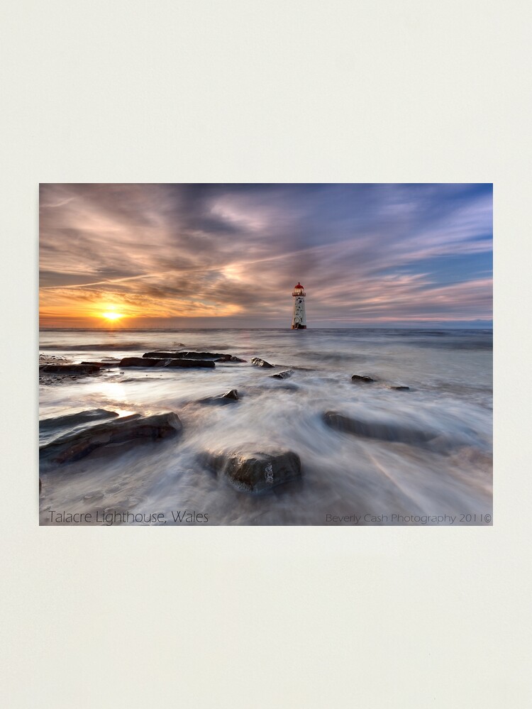 Alternate view of Lighthouse sunset Photographic Print