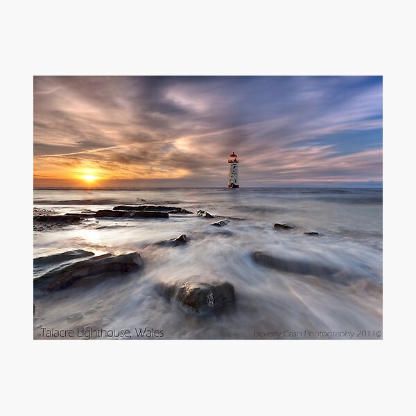 Lighthouse sunset Photographic Print