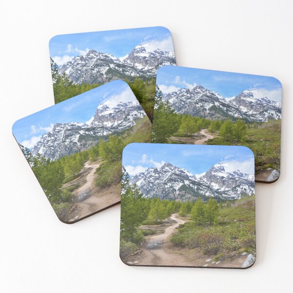 Item preview, Grand Tetons, Hiking Path, Trail Path, Snowy Mountains, Snowcapped Mountains designed and sold by naturecdesigns.