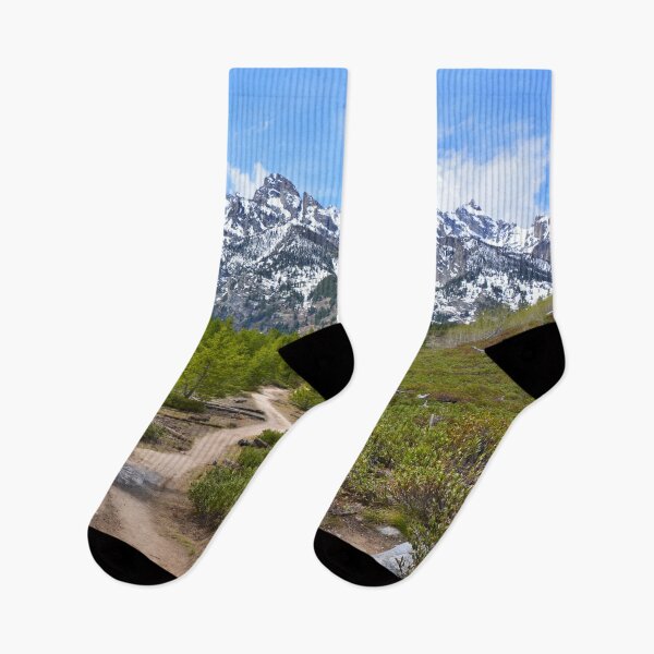Item preview, Grand Tetons, Hiking Path, Trail Path, Snowy Mountains, Snowcapped Mountains designed and sold by naturecdesigns.