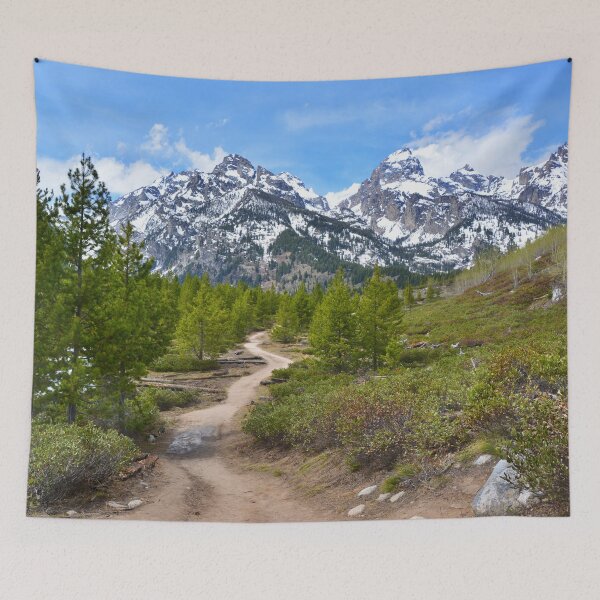 Item preview, Grand Tetons, Hiking Path, Trail Path, Snowy Mountains, Snowcapped Mountains designed and sold by naturecdesigns.