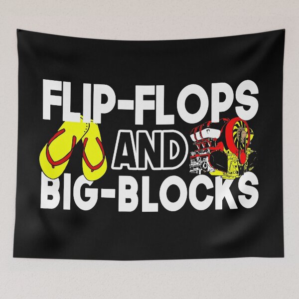 Item preview, Flip Flops And Big Blocks Funny Gift for mechanic dad or cars lover and  designed and sold by Teeses.