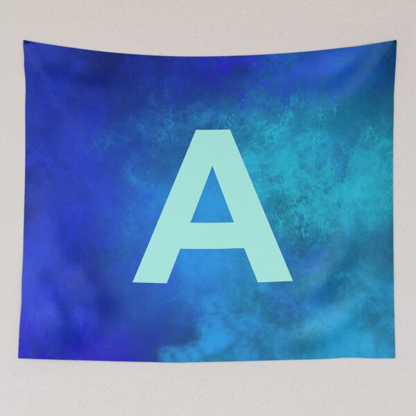 Item preview, Cosmic Fire Blue Alphabet A designed and sold by geoceltic.