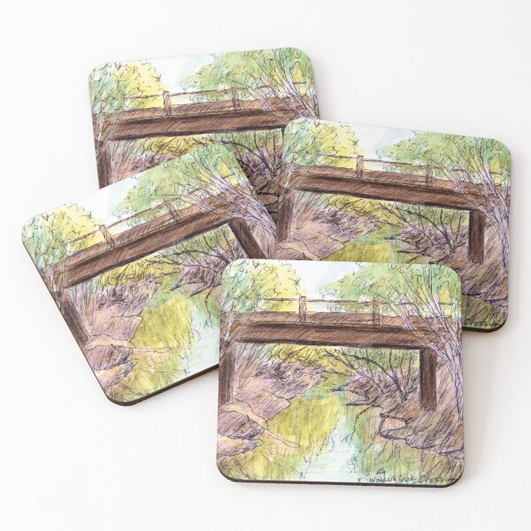 Australian Scene - Walkers Creek, Qld, Aus. Coasters (Set of 4)