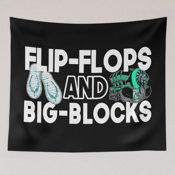 Item preview, Flip Flops And Big Blocks Funny Gift for mechanic dad or cars lover and  designed and sold by Teeses.