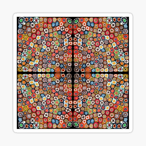 "MURANO Mille Fiori - 1000 flowers, collage" Sticker for Sale by ...