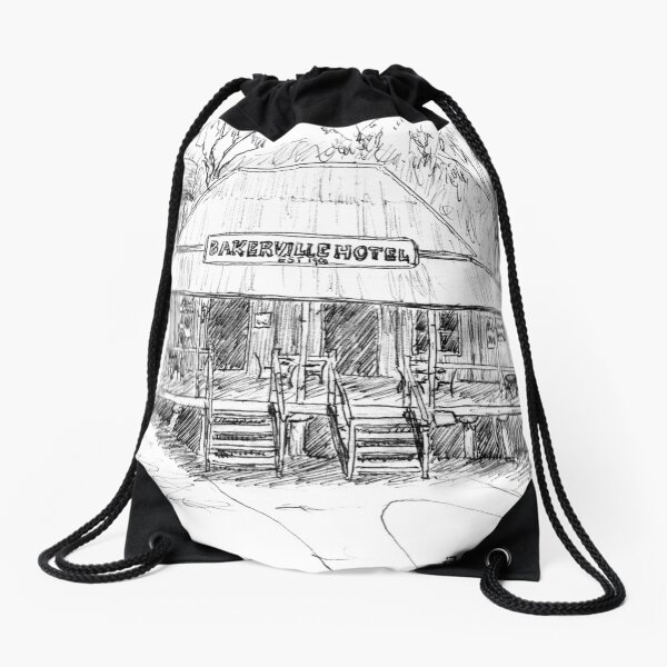 Australian Scene - Bakerville Hotel, Herberton Historic Village, Qld, Aus. Drawstring Bag