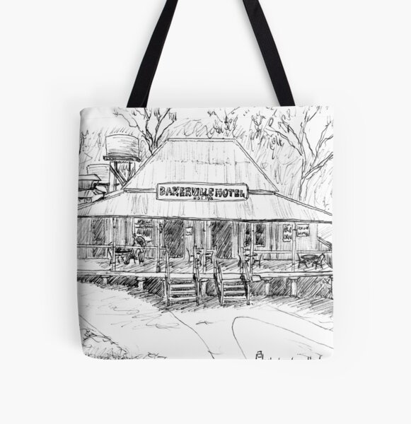 Australian Scene - Bakerville Hotel, Herberton Historic Village, Qld, Aus. All Over Print Tote Bag