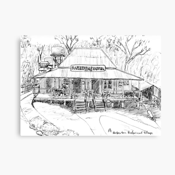 Australian Scene - Bakerville Hotel, Herberton Historic Village, Qld, Aus. Canvas Print