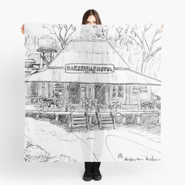 Australian Scene - Bakerville Hotel, Herberton Historic Village, Qld, Aus. Scarf