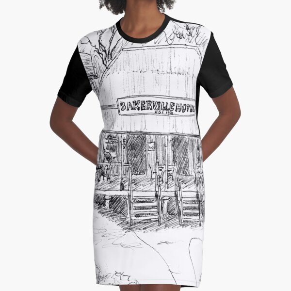 Australian Scene - Bakerville Hotel, Herberton Historic Village, Qld, Aus. Graphic T-Shirt Dress