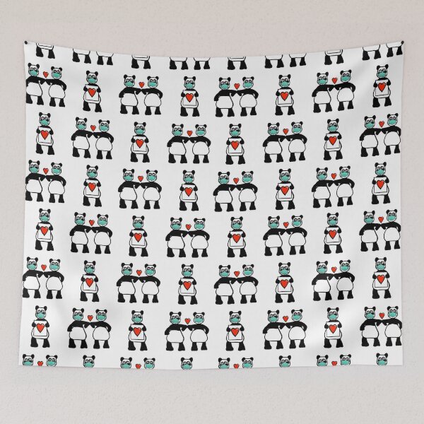 Item preview, Panda Love Pattern designed and sold by Quick Brown Fox Canada.