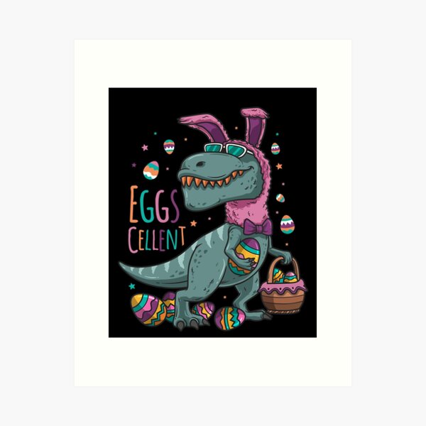 Item preview, Eggscellent Easter Bunny T Rex Dinosaur Eggs Basket designed and sold by klawiter86322.