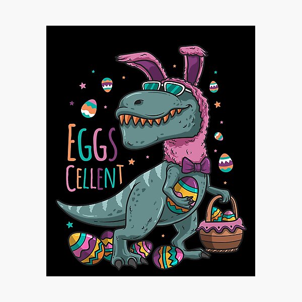Item preview, Eggscellent Easter Bunny T Rex Dinosaur Eggs Basket designed and sold by klawiter86322.