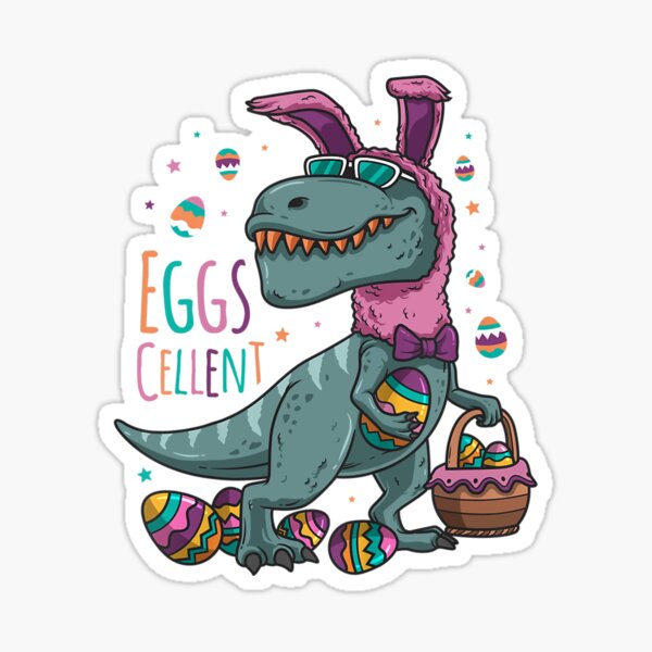Item preview, Eggscellent Easter Bunny T Rex Dinosaur Eggs Basket designed and sold by klawiter86322.