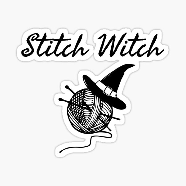 Stitch Witch cute knitting witchy yarn funny design  Sticker for Sale by  HobbyGear