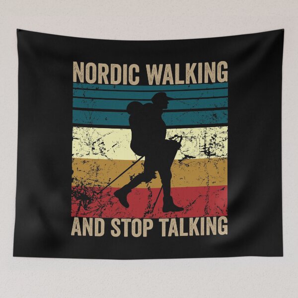 Artikelvorschau, nordic walking and stop talking entworfen und verkauft von noahs-shop.