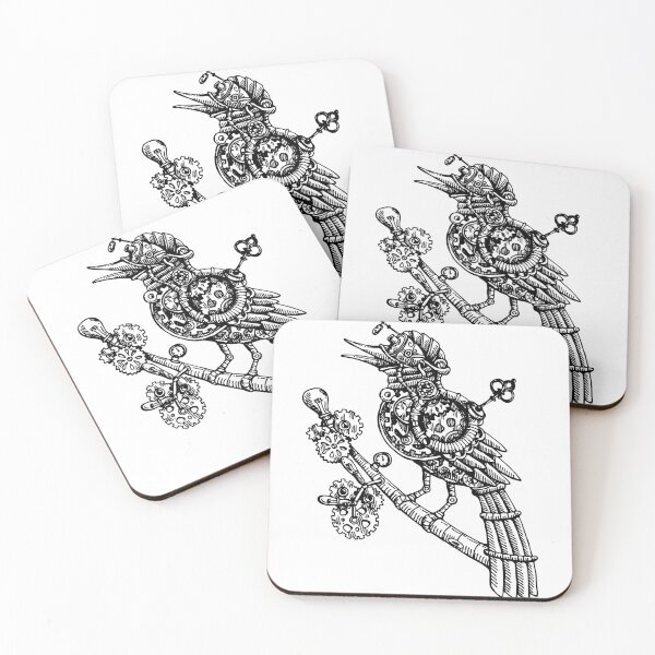 Item preview, Hand Drawn Steampunk Bird designed and sold by Estalon.