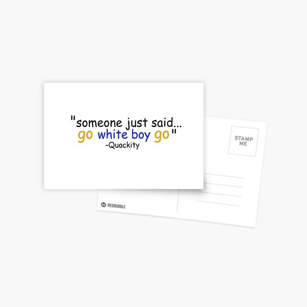 Thats Not Poggers Quackity Postcard By Thejunglebrooke Redbubble