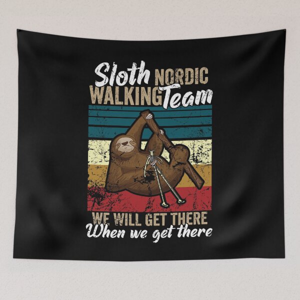 Artikelvorschau, Sloth nordic walking team entworfen und verkauft von noahs-shop.