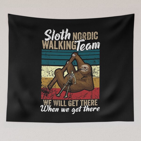 Artikelvorschau, Sloth nordic walking team entworfen und verkauft von noahs-shop.