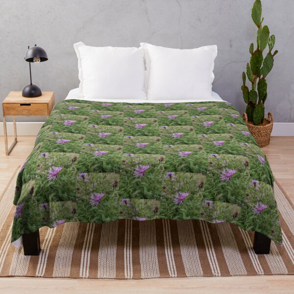 Item preview, Purple flower on the meadow brown Knapweed  designed and sold by pineappledizajn.