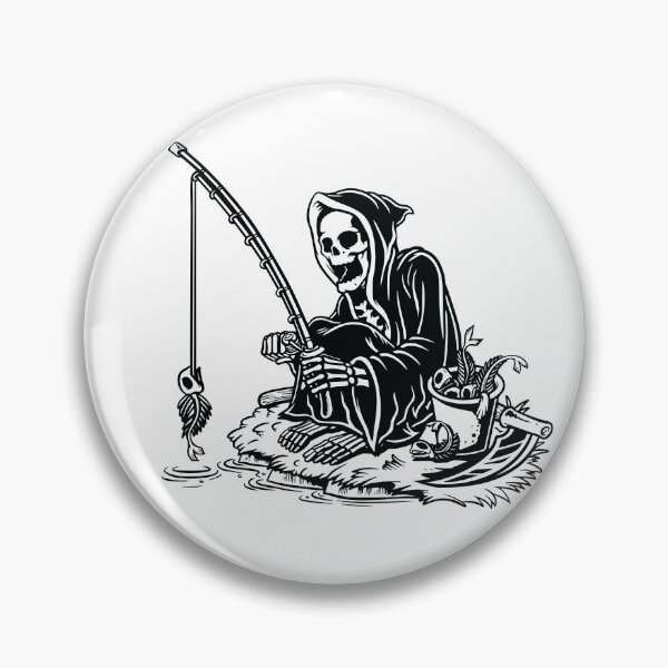 Item preview, I Will Never Stop Fishing Funny Fisher Skeleton designed and sold by KingMasterStore.