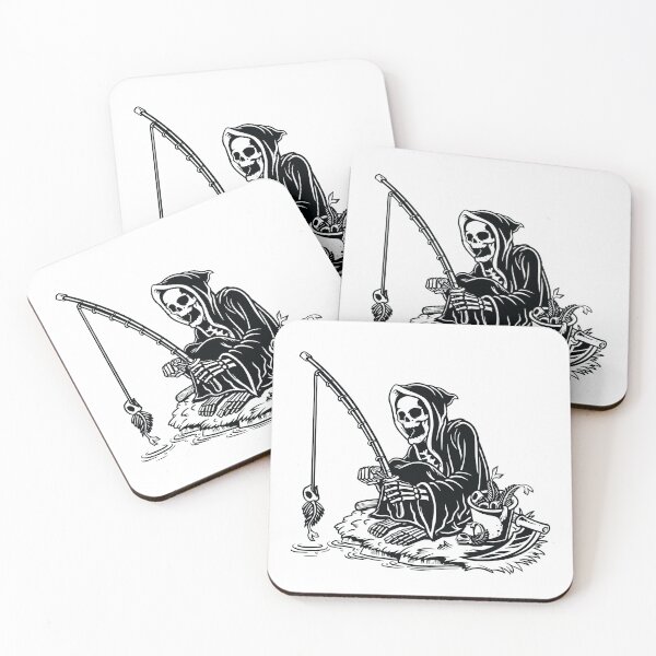 Item preview, I Will Never Stop Fishing Funny Fisher Skeleton designed and sold by KingMasterStore.
