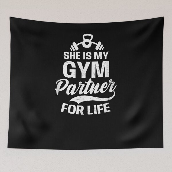 Item preview, Workout Couple Design She Is Gym Partner For Life Gift designed and sold by shirleyfinley.