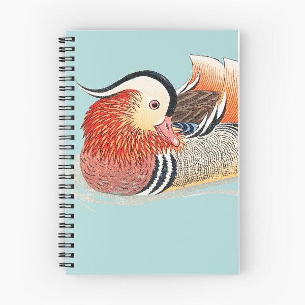 Item preview, Mandarin duck Vintage Illustration Chinese, Japan wood duck, beautiful bird oshidori fūfu  designed and sold by bigraydesigns.