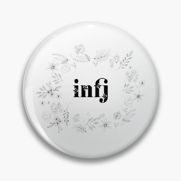 Item preview, INFJ black floral pattern designed and sold by LAST WEEK'S STOLEN AESTHETICS.