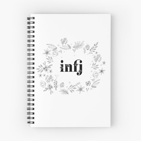 Item preview, INFJ black floral pattern designed and sold by LAST WEEK'S STOLEN AESTHETICS.