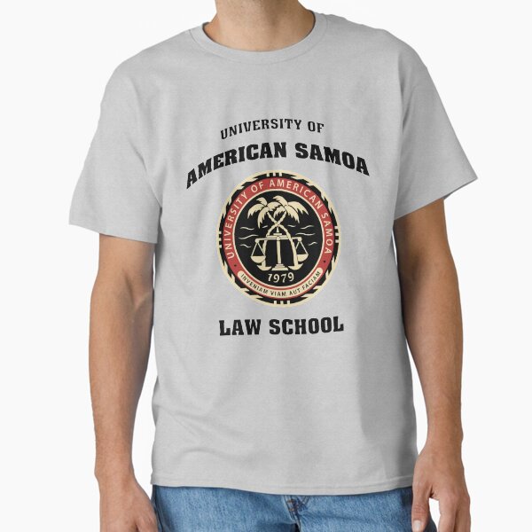 Vista previa del artículo con la obra «Universidad de Samoa Americana - Facultad de Derecho - Better Call Saul Oficial», diseñado y vendido por blakeoak.