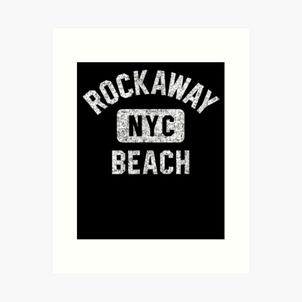 Artikel-Vorschau von Rockaway Beach Queens Nyc Fitnessstudio Style Distressed White Print, designt und verkauft von shirleyfinley.