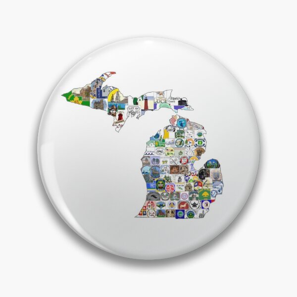 Item preview, Michigan Map/County Flags designed and sold by LilChunk101.