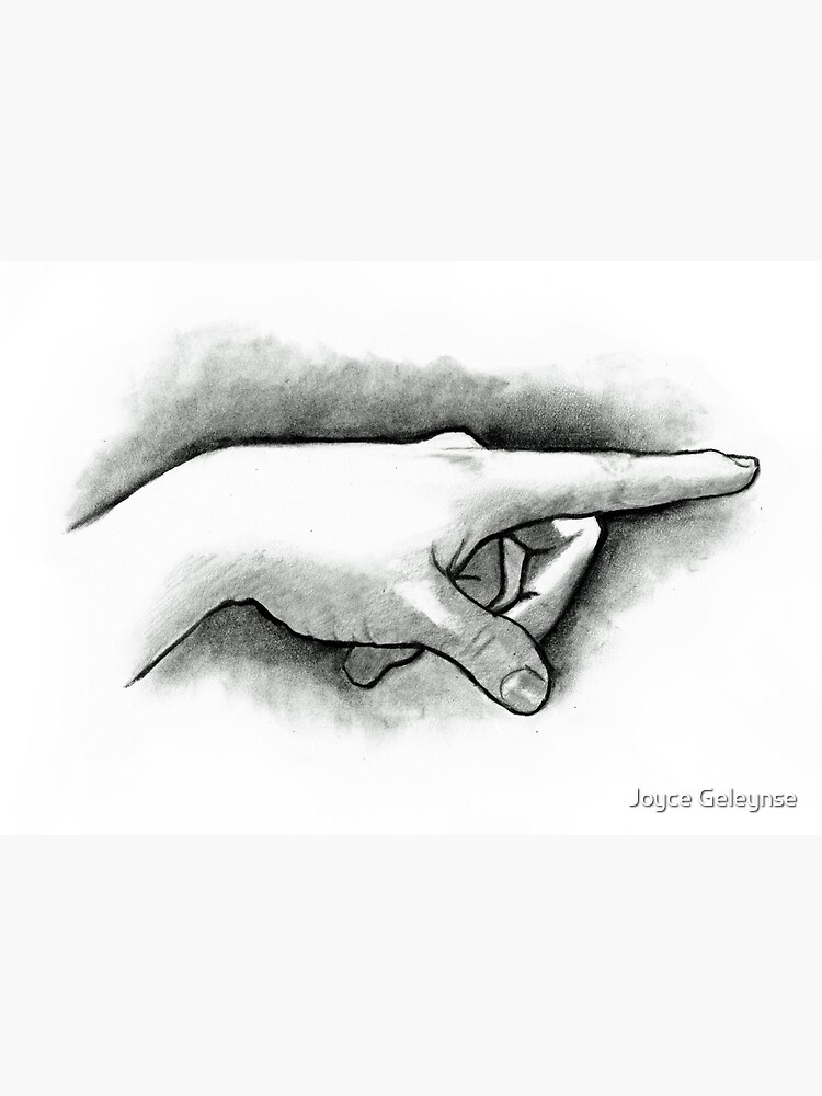 Hand With Pointing Finger, Pencil and Charcoal Drawing Poster for Sale by  Joyce Geleynse