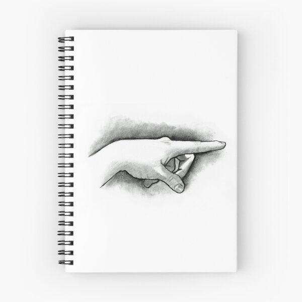 Item preview, Hand With Pointing Finger, Pencil and Charcoal Drawing designed and sold by JoyfulWhimsy.